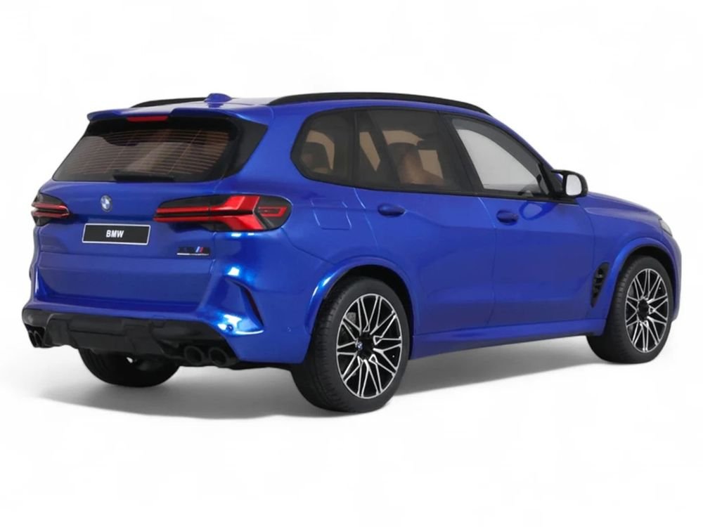2023 BMW X5 M Competition Blue Metallic with Black Top 1/18 Model Car by GT Spirit view 5