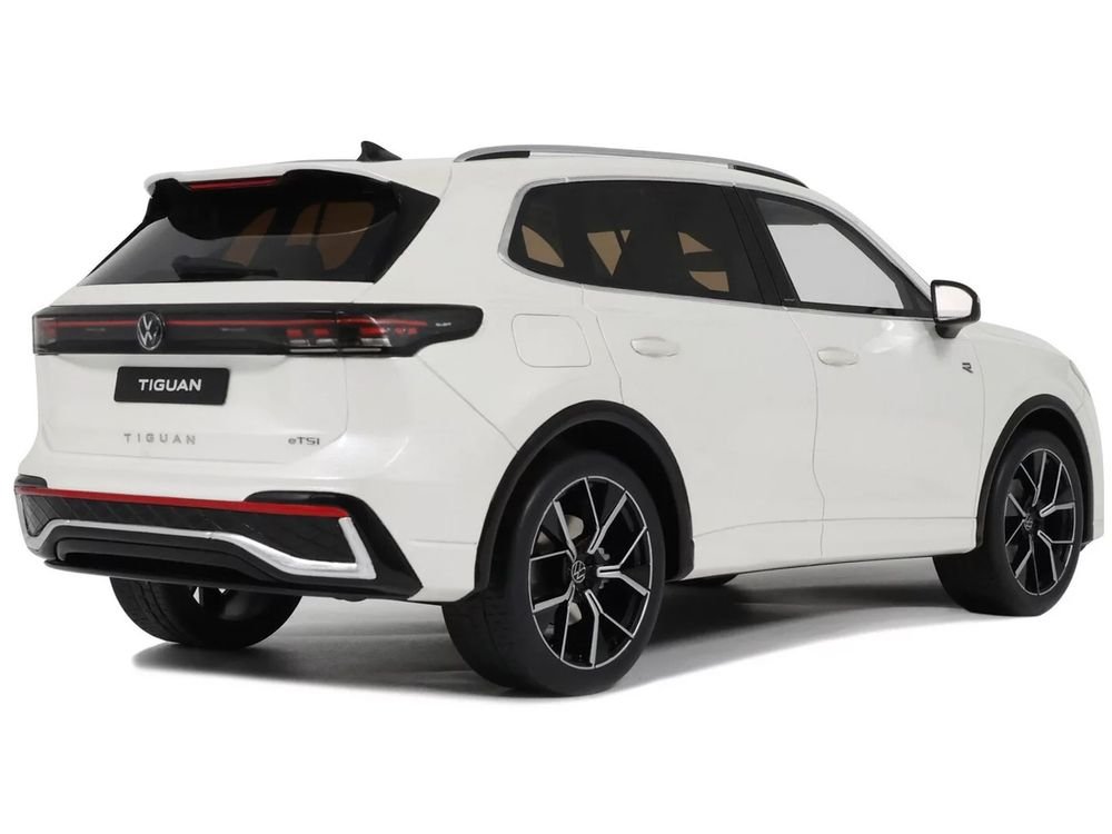 2024 Volkswagen Tiguan E Tsi R-Line Oryx White Pearl Limited Edition to 999 pieces Worldwide 1/18 Model Car by Otto Mobile view 5