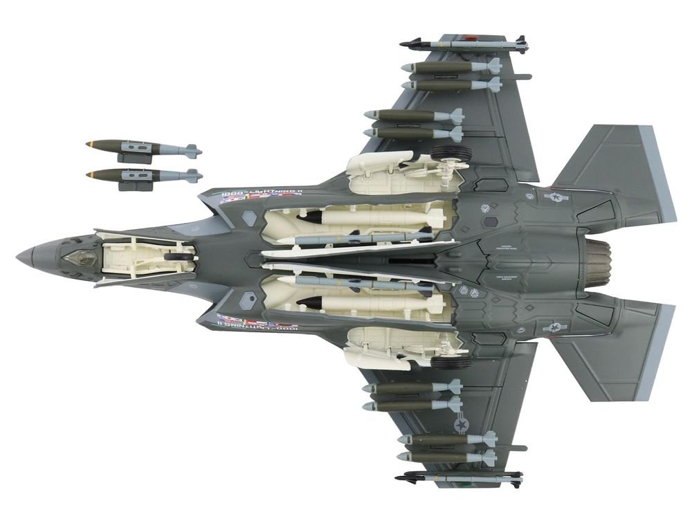 Lockheed Martin F-35A Lightning II Aircraft "22-5696 1000th Lightning II 176th FS Wisconsin ANG" (2004) United States Air Force "Air Power Series" 1/72 Diecast Model by Hobby Master view 4