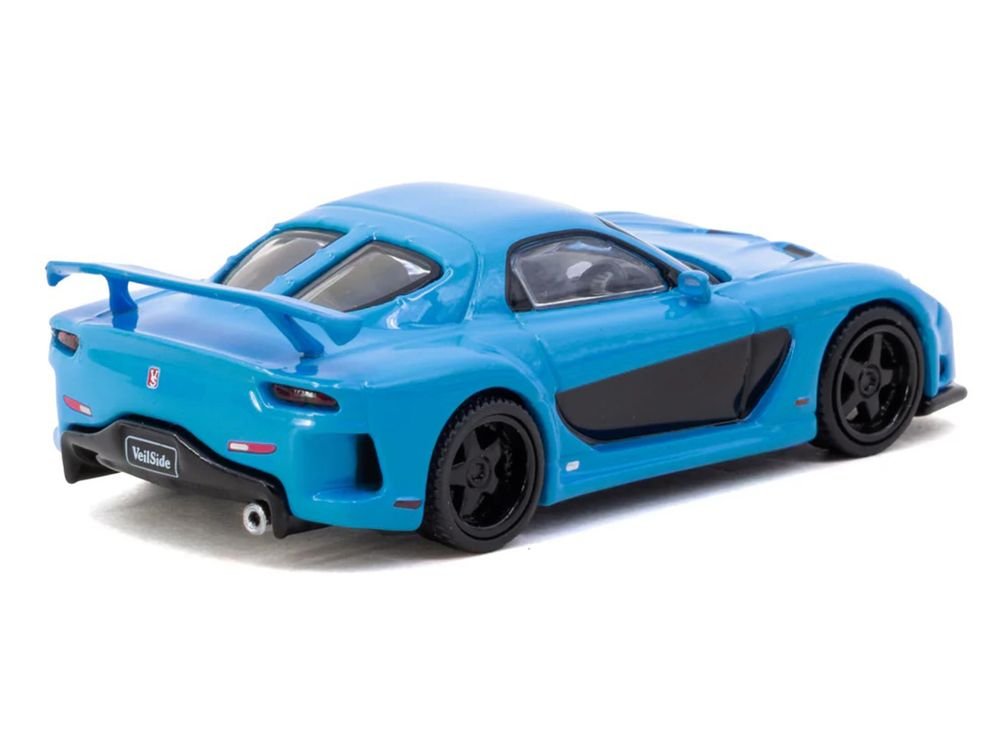Mazda RX-7 "VeilSide Fortune7" RHD (Right Hand Drive) Blue "Global64" Series 1/64 Diecast Model Car by Tarmac Works view 3