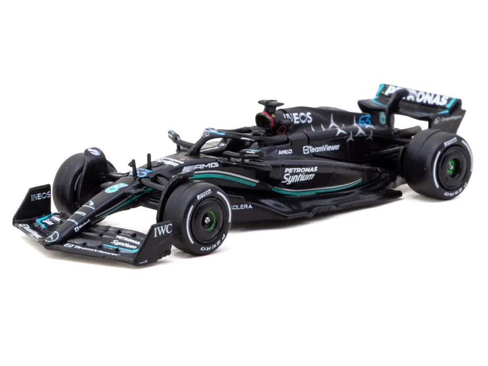 Mercedes-AMG F1 W14 E Performance #63 George Russell Formula One F1 "Italian GP" (2023) "Global64" Series 1/64 Diecast Model Car by Tarmac Works view 2