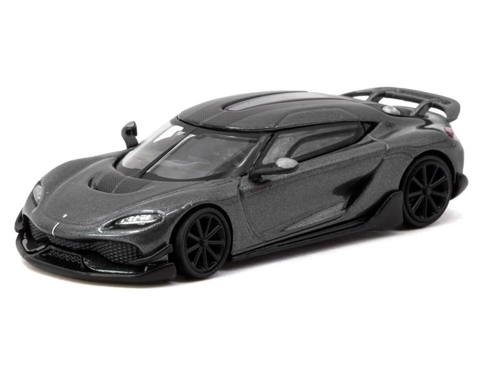 Koenigsegg Gemera Dark Gray Metallic "Global64" Series 1/64 Diecast Model Car by Tarmac Works view 2