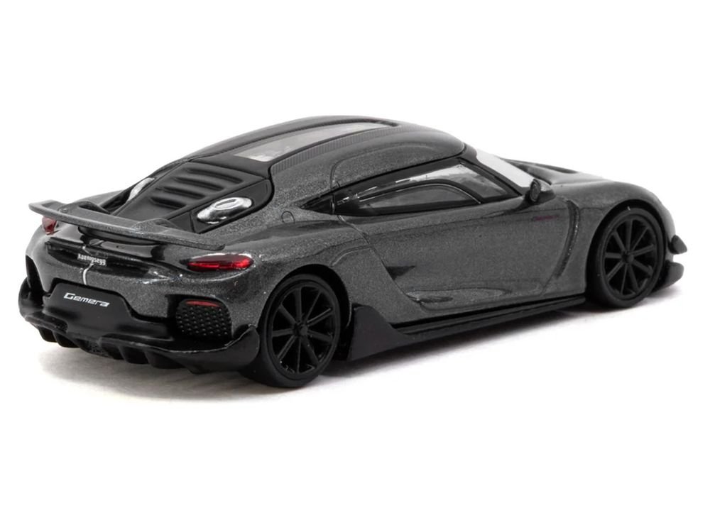 Koenigsegg Gemera Dark Gray Metallic "Global64" Series 1/64 Diecast Model Car by Tarmac Works view 3