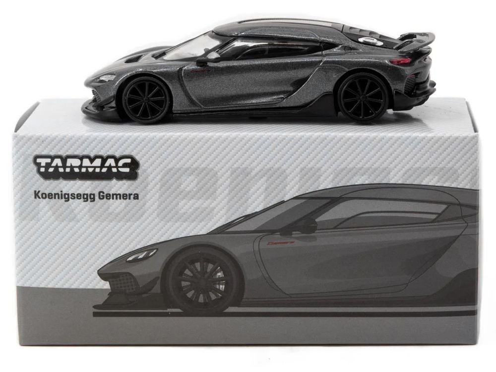 Koenigsegg Gemera Dark Gray Metallic "Global64" Series 1/64 Diecast Model Car by Tarmac Works view 4