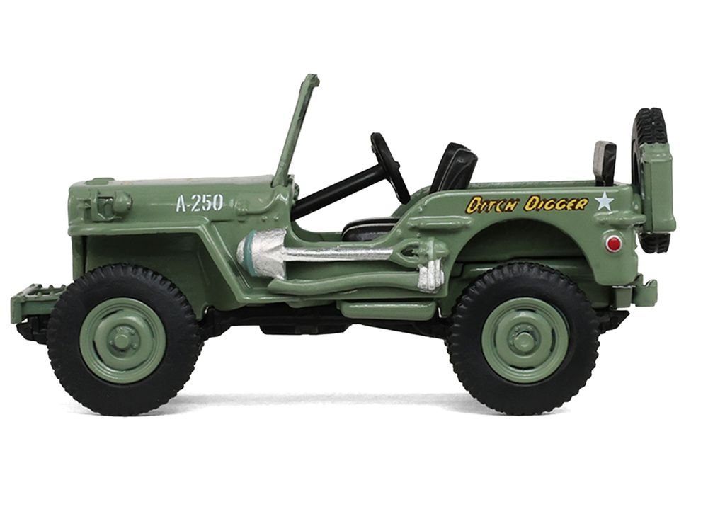 1942 Willy’s MB Jeep Olive Green "America 250 Edition" "Anniversary Collection" Series 18 1/64 Diecast Model Car by Greenlight view 2