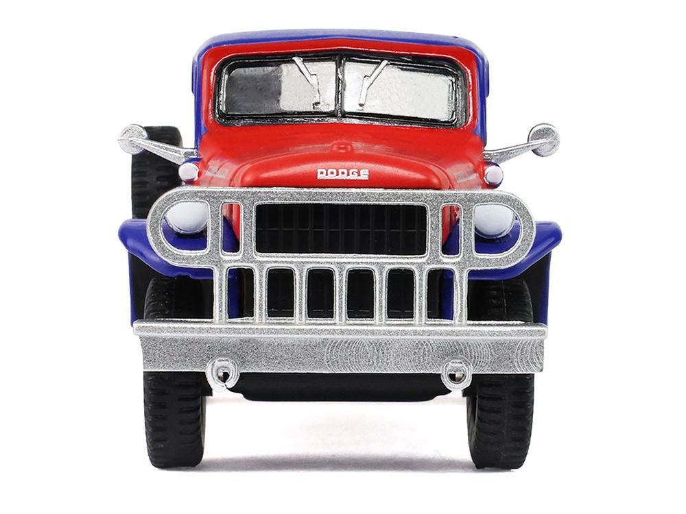 1946 Dodge Power Wagon Pickup Truck Red White and Blue "America 250 Edition" "Anniversary Collection" Series 18 1/64 Diecast Model Car by Greenlight view 4