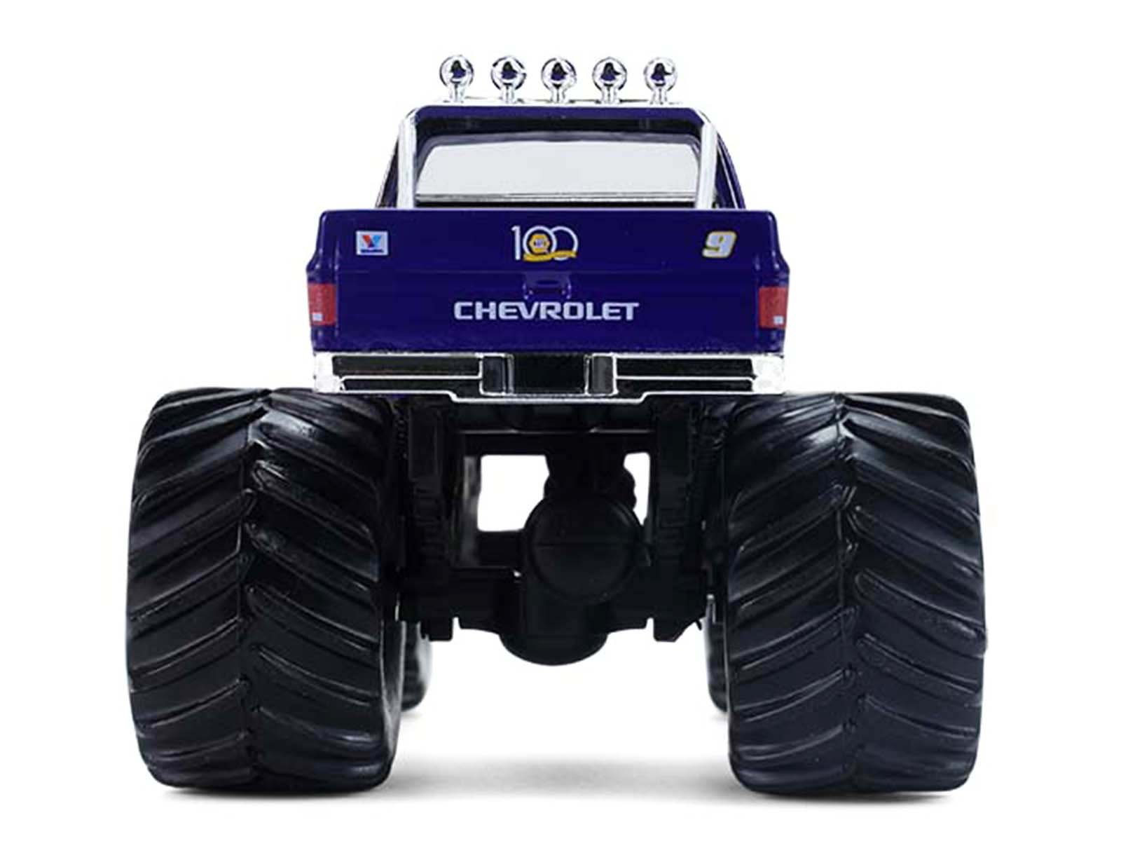 1984 Chevrolet C20 Monster Truck #9 "NAPA" Blue with Graphics "Kings of Crunch - Hendrick Motorsports Tribute" Special Edition 1/64 Diecast Model Car by Greenlight view 4