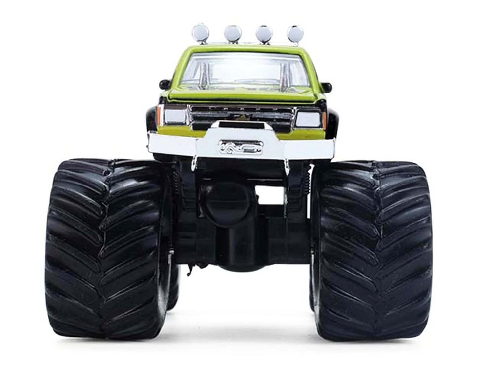 1986 Chevrolet S10 Monster Truck #24 "Raptor" Black and Green with Graphics "Kings of Crunch - Hendrick Motorsports Tribute" Special Edition 1/64 Diecast Model Car by Greenlight view 4