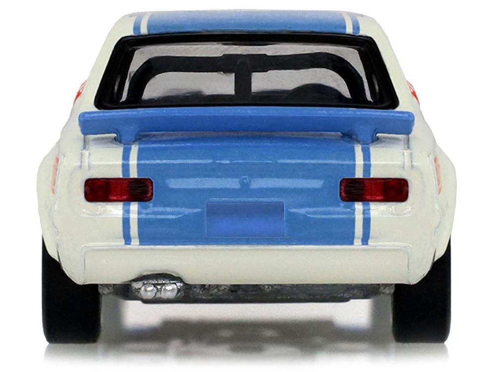 1972 Nissan Skyline 2000 GT-R (KPGC10) RHD (Right Hand Drive) #15 Kunimitsu Takahashi "50th Victory" White with Blue Stripe "Tokyo Torque" Series 10 1/64 Diecast Model Car by Greenlight view 5