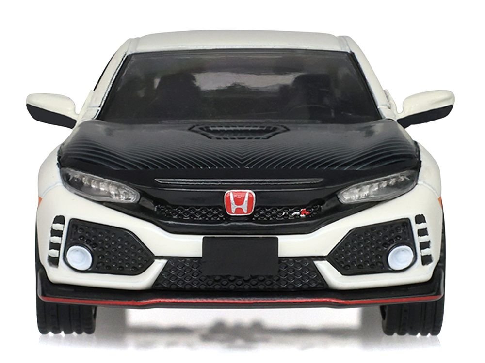 2018 Honda Civic Type-R (FK8) RHD (Right Hand Drive) Championship White with Carbon Hood "Tokyo Torque" Series 10 1/64 Diecast Model Car by Greenlight view 4