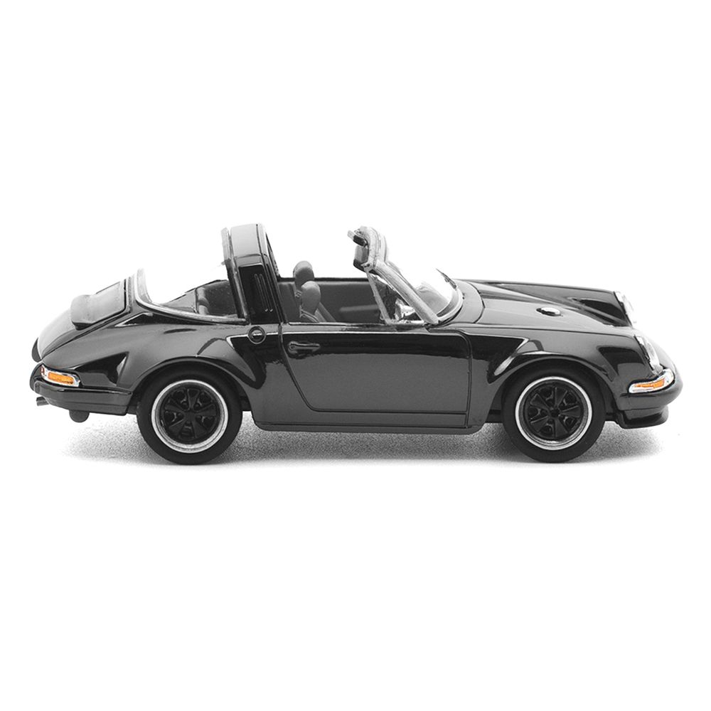Singer Targa Dark Chrome "The Dark Chrome Series" 1/64 Diecast Model Car by Pop Race view 3