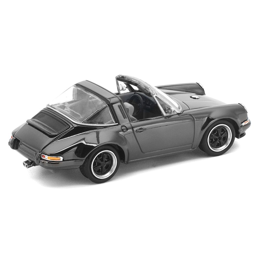 Singer Targa Dark Chrome "The Dark Chrome Series" 1/64 Diecast Model Car by Pop Race view 4