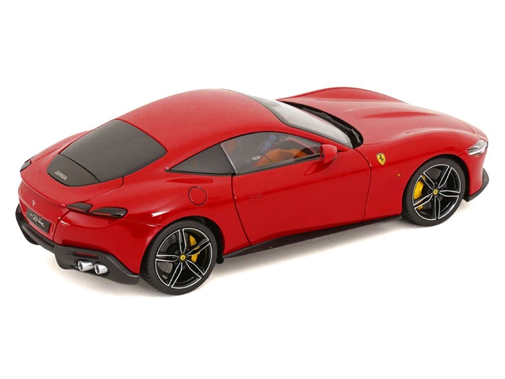 2019 Ferrari Roma Red with Orange Interior 1/18 Diecast Model Car by Polistil view 4