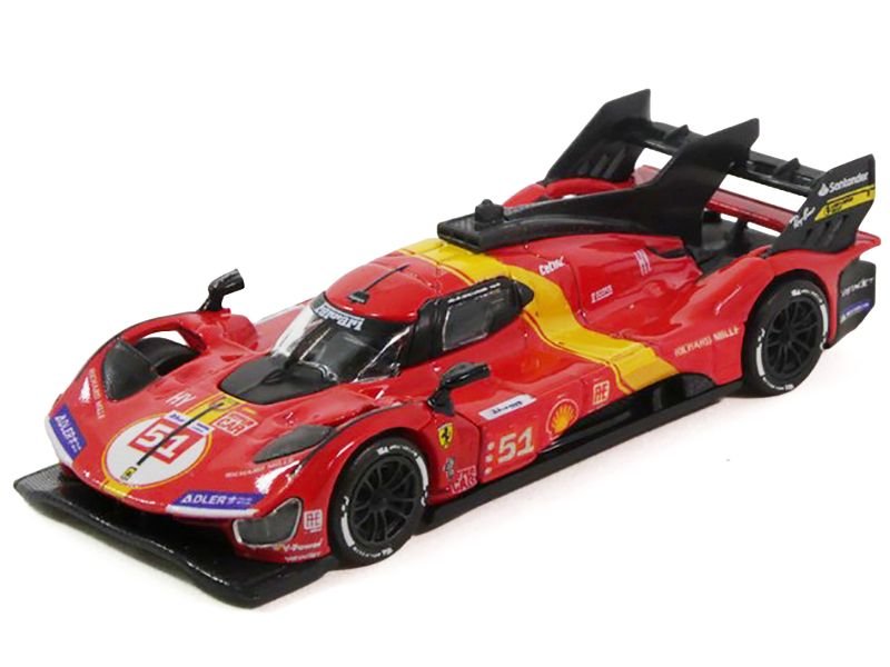 Ferrari 499P #51 James Calado - Antonio Giovinazzi - Alessandro Pier Guidi "Ferrari AF Corse" Winner "24 Hours of Le Mans" (2023) 1/64 Diecast Model Car by Polistil view 2