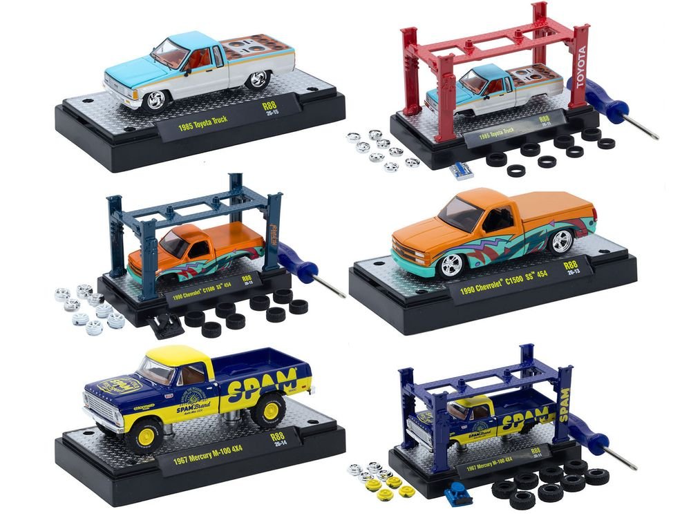Model Kit 3 piece Car Set Release #88 Limited Edition to 4800 pieces Worldwide 1/64 Diecast Models by M2 Machines view 2