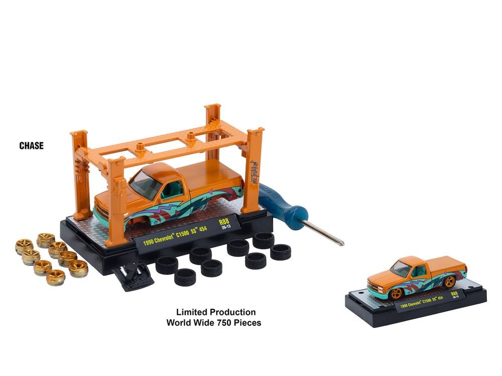 Model Kit 3 piece Car Set Release #88 Limited Edition to 4800 pieces Worldwide 1/64 Diecast Models by M2 Machines view 3