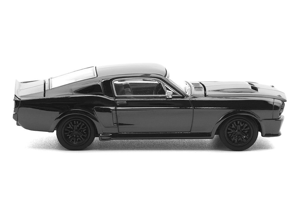 Shelby Mustang GT500 Dark Chrome "The Dark Chrome Series" 1/64 Die Cast Model Car by Pop Race view 3