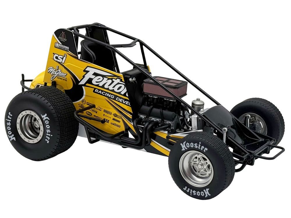 Winged Sprint Car #19 Brent Marks "Fenton Marks Racing" (2026) 1/18 Diecast Model Car by ACME view 2