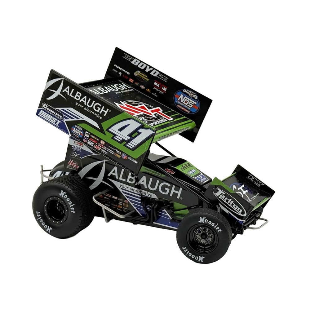 Winged Sprint Car #41 Carson Macedo "Albaugh" Jason Johnson Racing (2026) 1/18 Diecast Model Car by ACME view 2