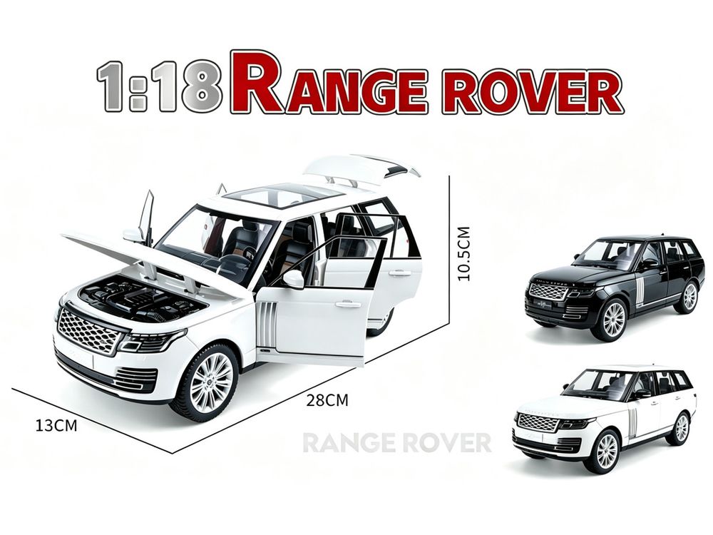 Land Rover Range Rover 50th Anniversary White Metallic with Sunroof 1/18 Diecast Model Car by Heimanba view 2