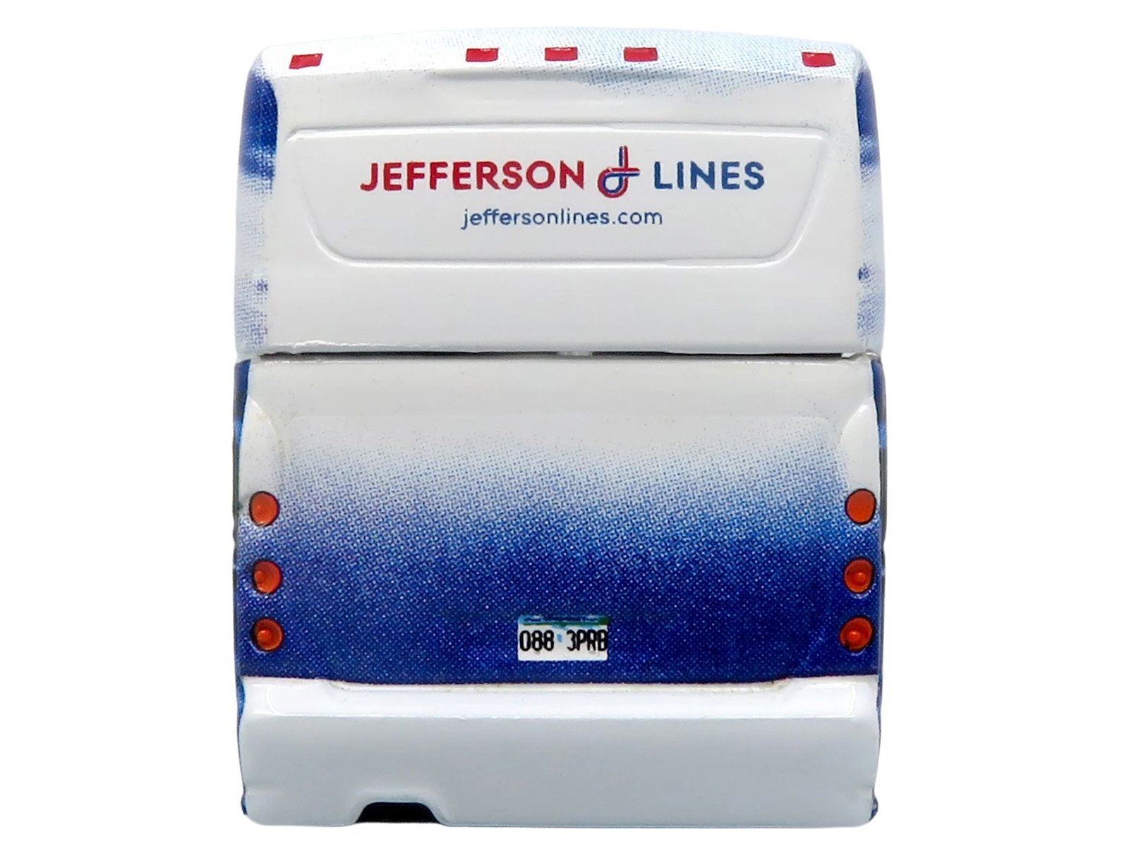 MCI D4520 Commuter Coach Bus "Jefferson Lines" White with Blue Graphics "The Bus & Motorcoach Collection" Limited Edition to 504 pieces Worldwide 1/87 (HO) Scale Diecast Model by Iconic Replicas view 5