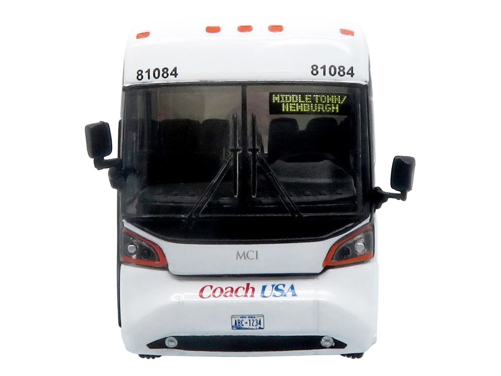 MCI D4520 Commuter Coach Bus "Coach USA" White with Blue and Red Stripes "The Bus & Motorcoach Collection" Limited Edition to 504 pieces Worldwide 1/87 (HO) Scale Diecast Model by Iconic Replicas view 4