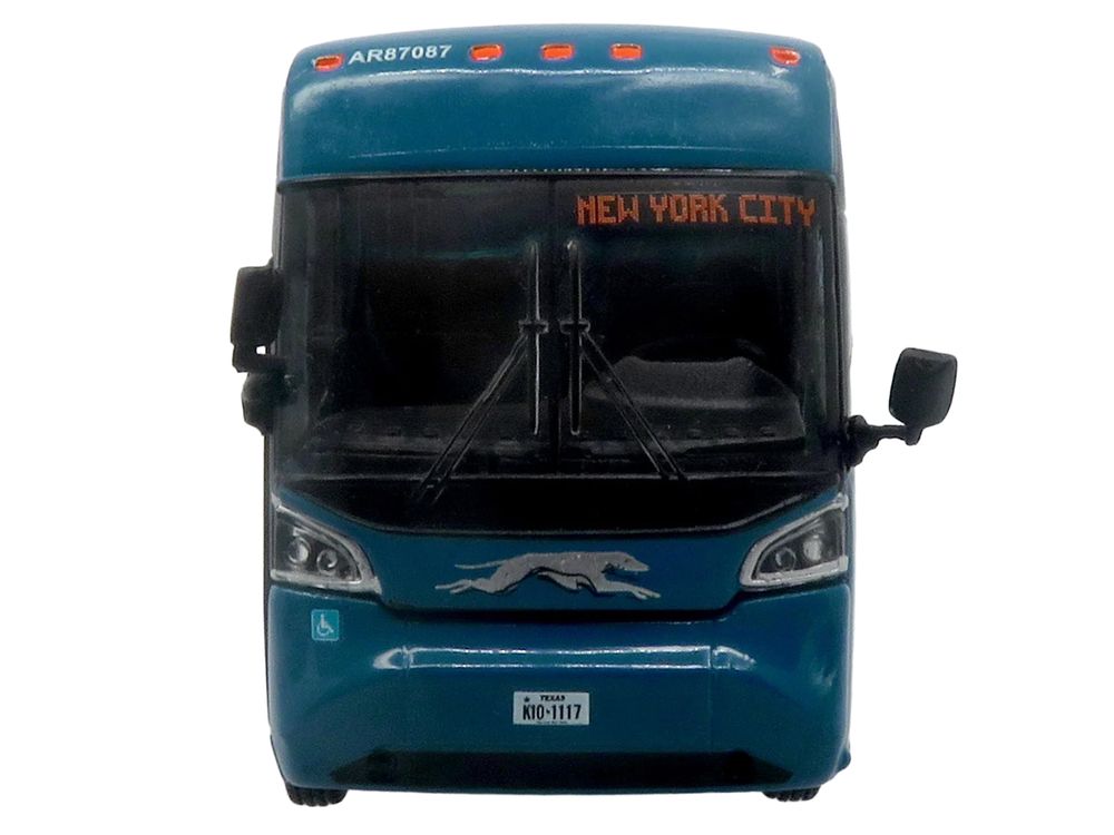 MCI D4520 Commuter Coach Bus "Greyhound Lines" Blue with Light Blue Stripes "The Bus & Motorcoach Collection" Limited Edition to 504 pieces Worldwide 1/87 (HO) Scale Diecast Model by Iconic Replicas view 4