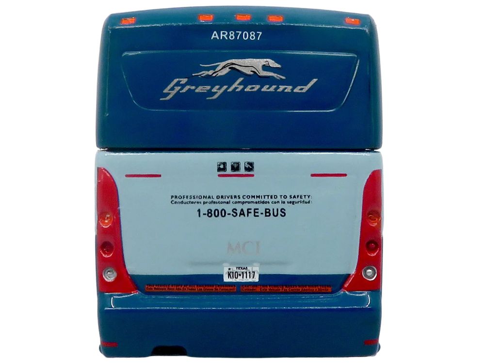MCI D4520 Commuter Coach Bus "Greyhound Lines" Blue with Light Blue Stripes "The Bus & Motorcoach Collection" Limited Edition to 504 pieces Worldwide 1/87 (HO) Scale Diecast Model by Iconic Replicas view 5
