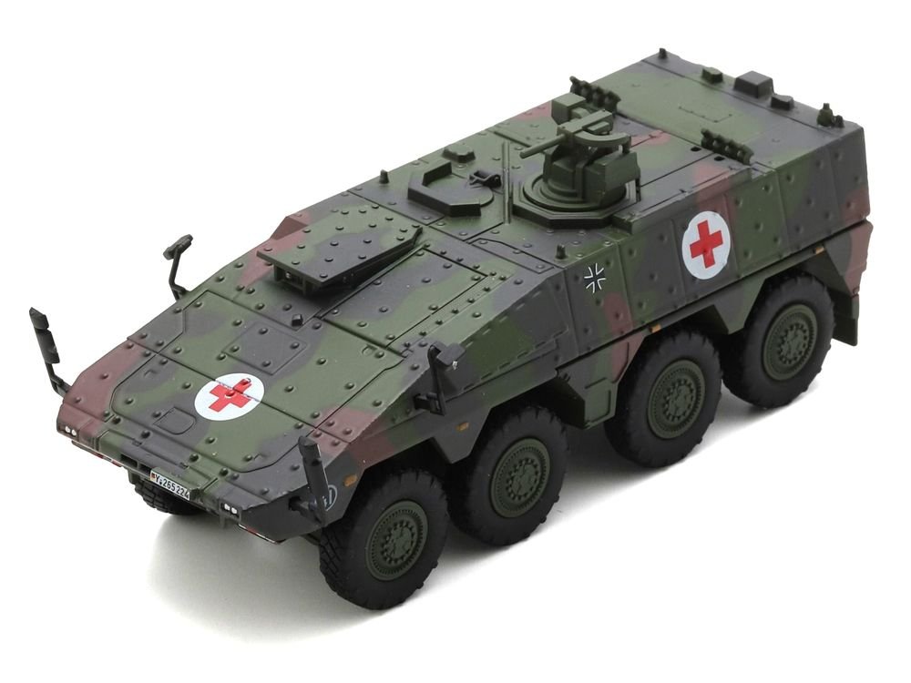 Tpz. Tank Boxer "Medic Unit - German Army" Green Camouflage 1/87 (HO) Scale Diecast Model Car by Schuco view 2