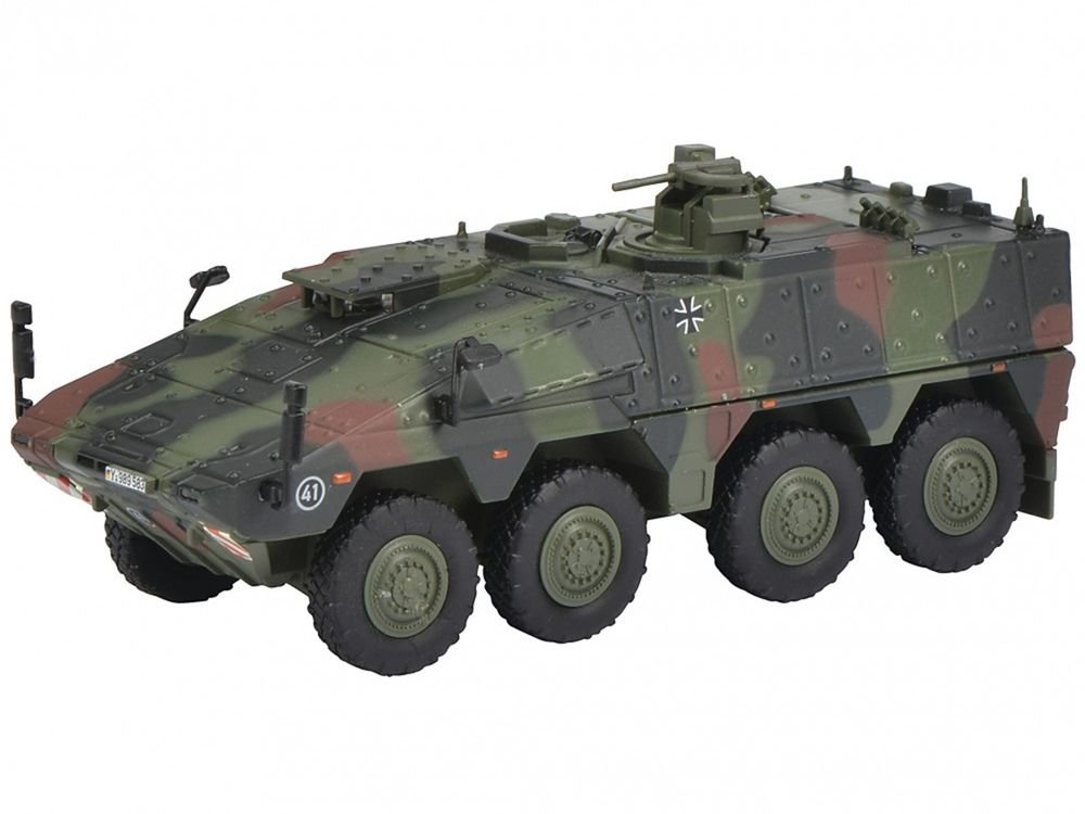 Tpz. Tank Boxer "German Army" Green Camouflage 1/87 (HO) Scale Diecast Model Car by Schuco view 2