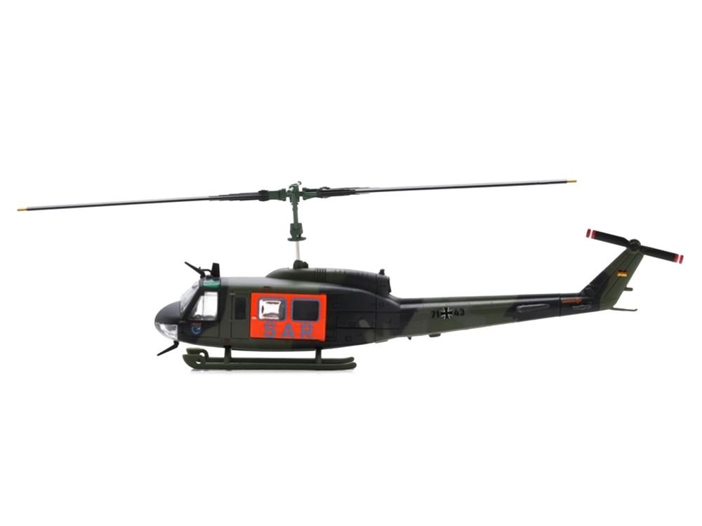 Bell UH 1D Helicopter "SAR - German Army" Green Camouflage 1/87 (HO) Scale Diecast Model Car by Schuco view 2