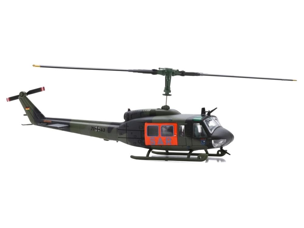 Bell UH 1D Helicopter "SAR - German Army" Green Camouflage 1/87 (HO) Scale Diecast Model Car by Schuco view 4