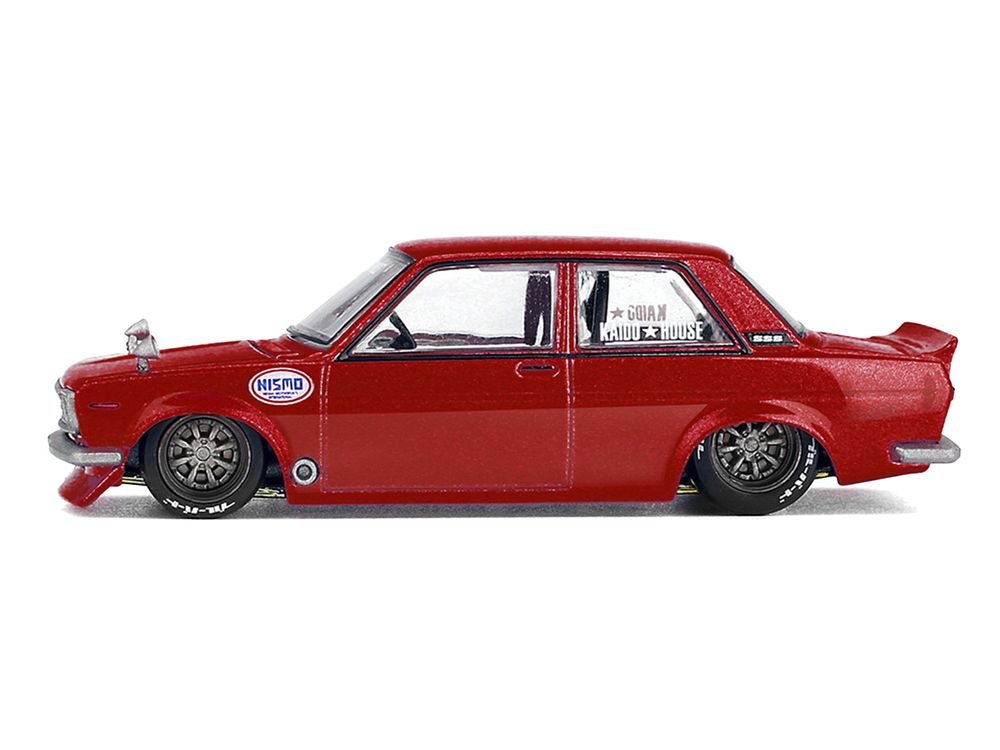 Datsun 510 Street "Nismo V3" Red Metallic (Designed by Jun Imai) "Kaido House" Special 1/64 Diecast Model Car by Mini GT view 3