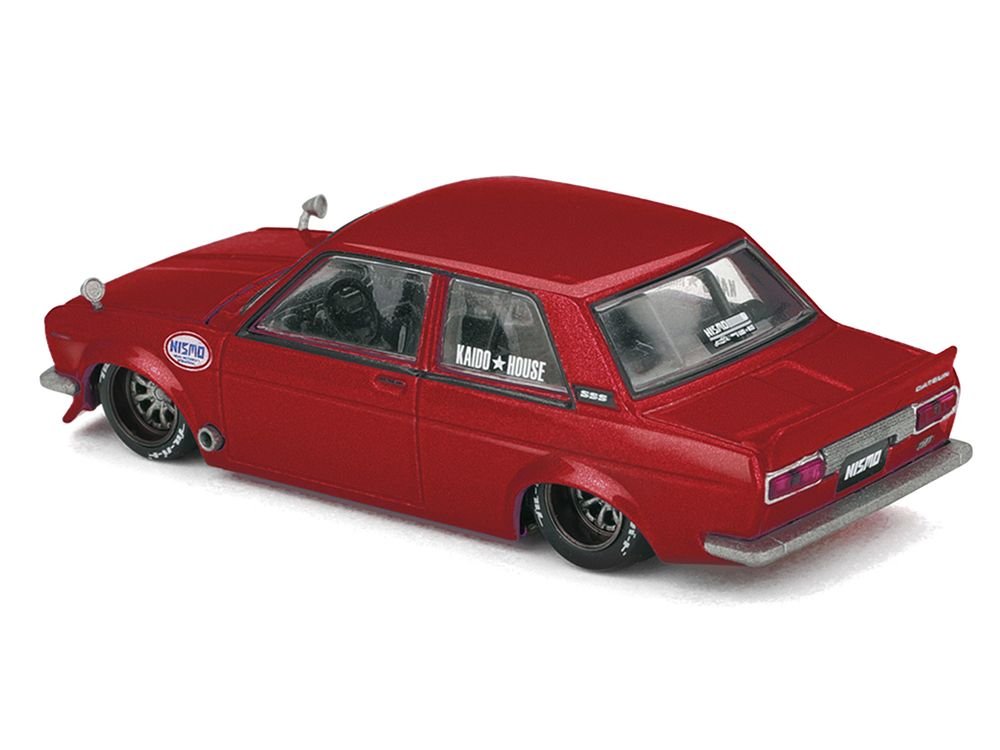 Datsun 510 Street "Nismo V3" Red Metallic (Designed by Jun Imai) "Kaido House" Special 1/64 Diecast Model Car by Mini GT view 4