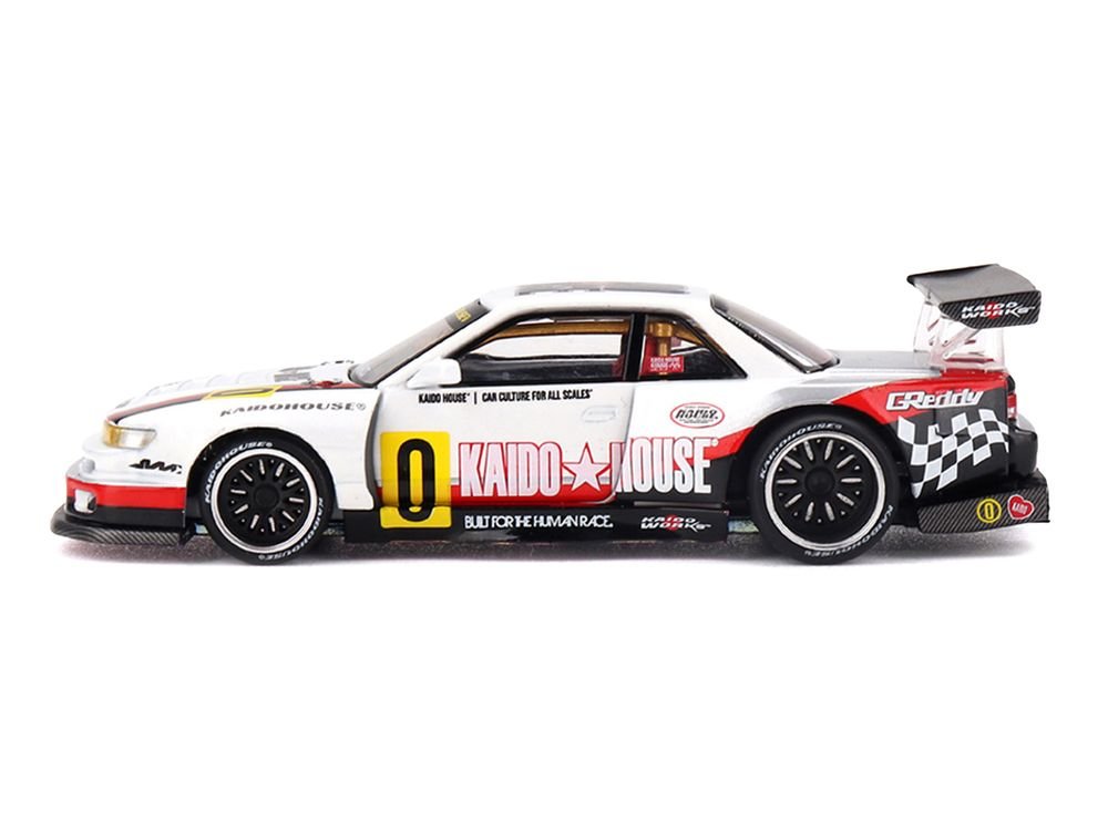 Nissan Silvia S13-R "Circuit Spec V1" RHD (Right Hand Drive) White with Graphics (Designed by Jun Imai) "Kaido House" Special 1/64 Diecast Model Car by Mini GT view 3