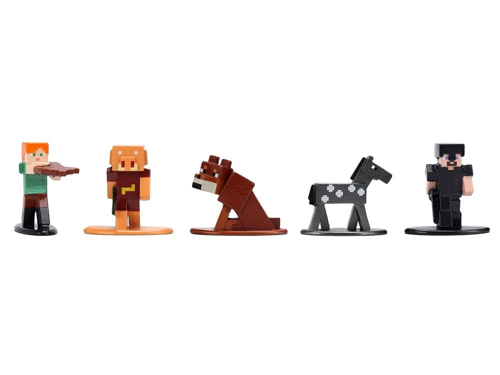 Set of 12 Diecast Figures "Minecraft" Video Game Wave 2 "Nano Metalfigs" Series Diecast models by Jada view 3