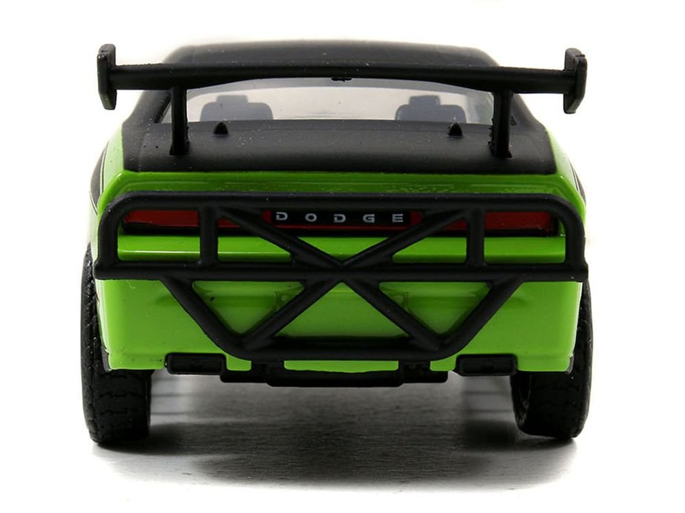 Letty's Dodge Challenger SRT8 Green with Matt Black Top and Hood and Black Stripes "Furious 7" (2015) Movie "Fast & Furious 25th Anniversary" Series 1/32 Diecast Car Model by Jada view 4