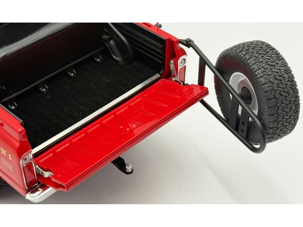 1972 Chevrolet Blazer K/5 "The Chief - Winder Fire Department Georgia Battalion 1" Red with White Top Limited Edition to 246 pieces Worldwide 1/18 Diecast Model Car by ACME view 5