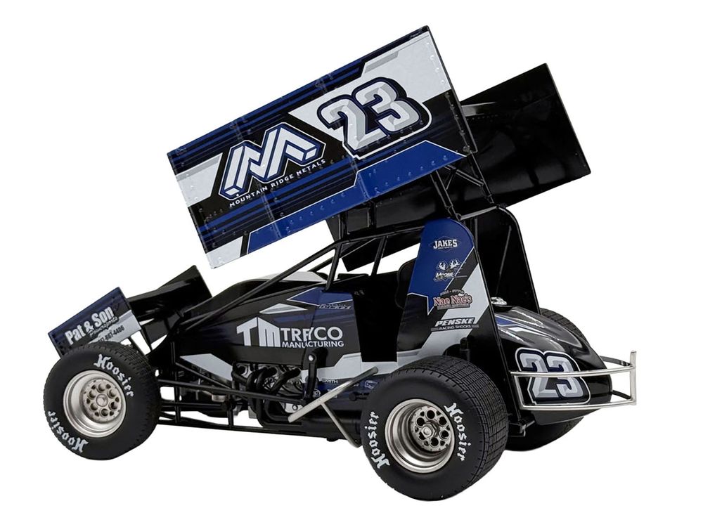 Winged Sprint Car #23 Chase Dietz "Treyco Manufacturing - Mountain Ridge Metals" (2026) 1/18 Diecast Model Car by ACME view 4