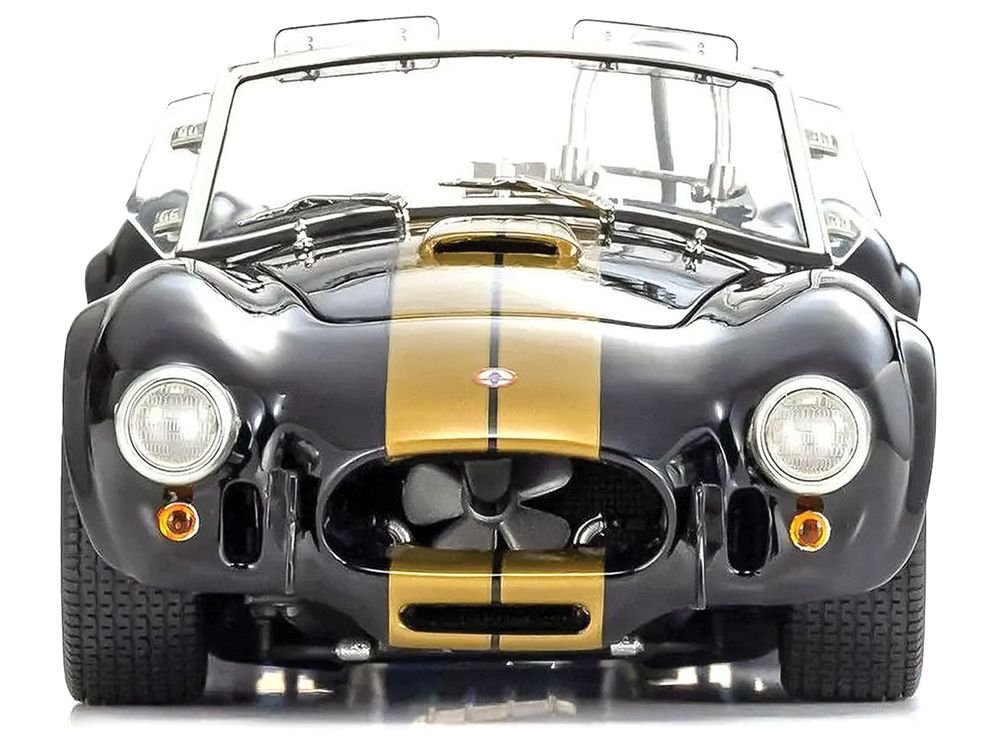 Shelby Cobra 427 S/C Black with Gold Stripes 1/18 Diecast Model Car by Kyosho view 5