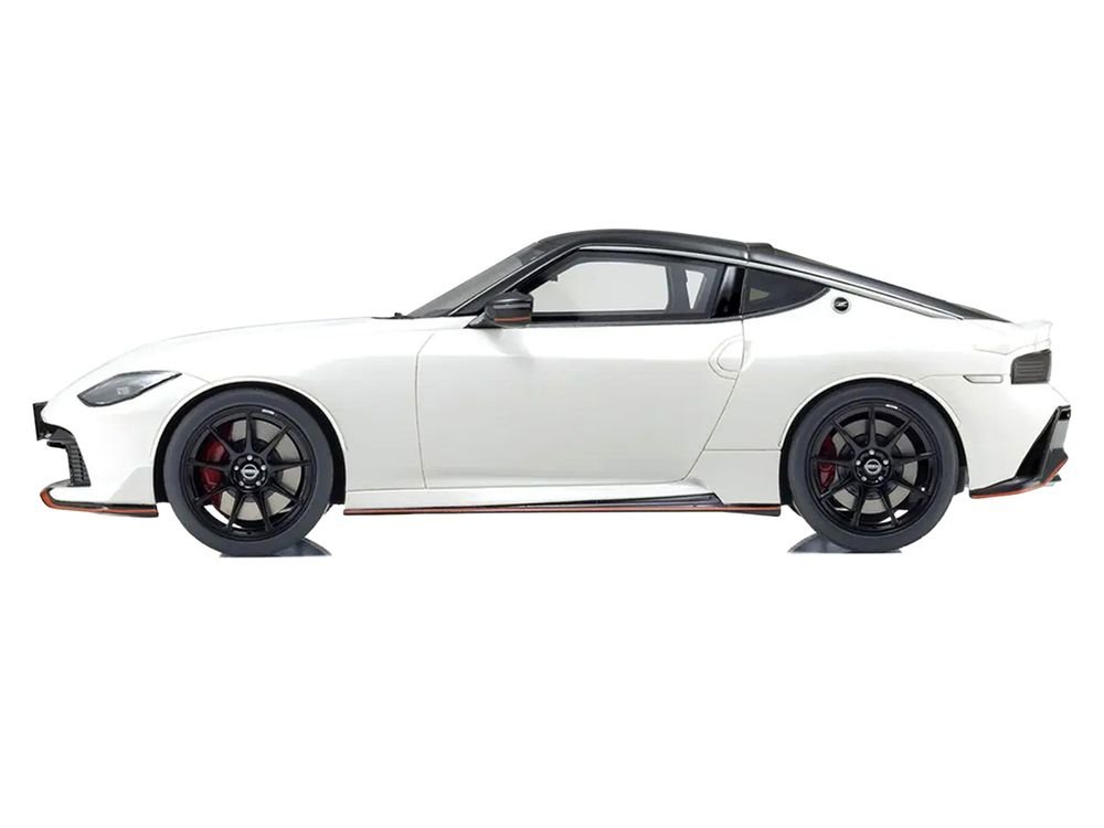 Nissan Fairlady Z NISMO RHD (Right Hand Drive) White with Black Top 1/18 Model Car by Kyosho view 3