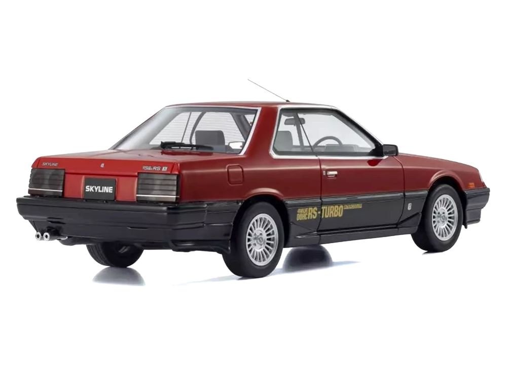 Nissan Skyline 2000 Turbo Intercooler RS-X RHD (Right Hand Drive) Red and Black 1/18 Model Car by Kyosho view 4
