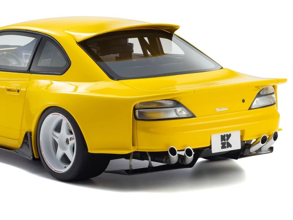 Nissan Silvia (S15) "Khyzyl Saleem" Yellow 1/18 Model Car by Kyosho view 5