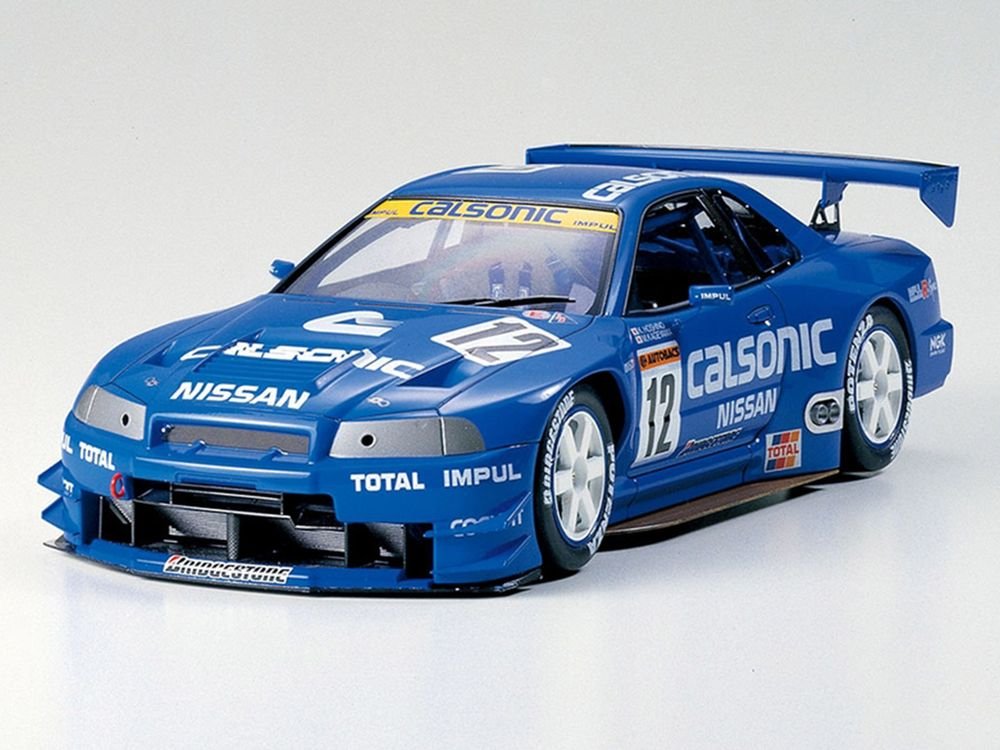 Model Kit Nissan Skyline GT-R (R34) "Calsonic" 1/24 Scale Model by Tamiya view 2