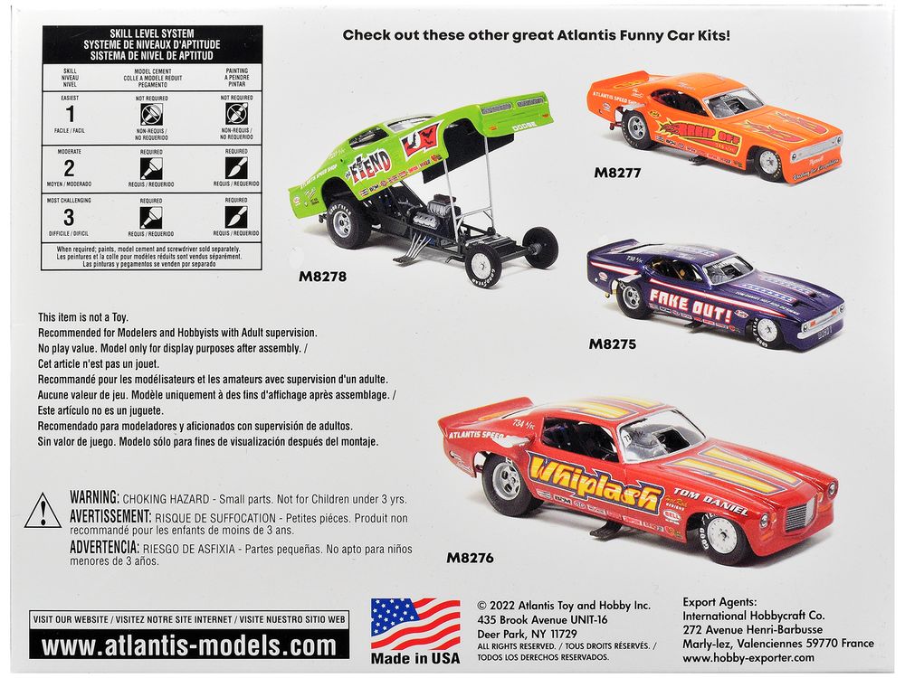 Model Kit 1974 Funny Car "Jungle Jim" (Snap-to-Build) 1/32 Scale Model by Atlantis view 5
