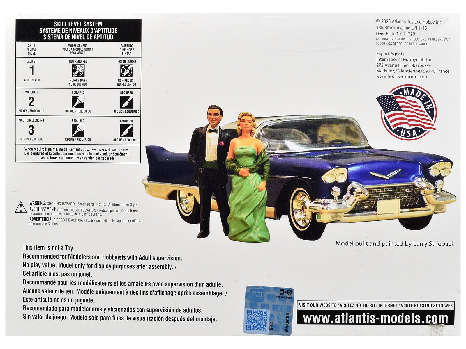 Skill 2 Model Kit 1957 Cadillac Eldorado Brougham 1/25 Scale Model by Atlantis view 4