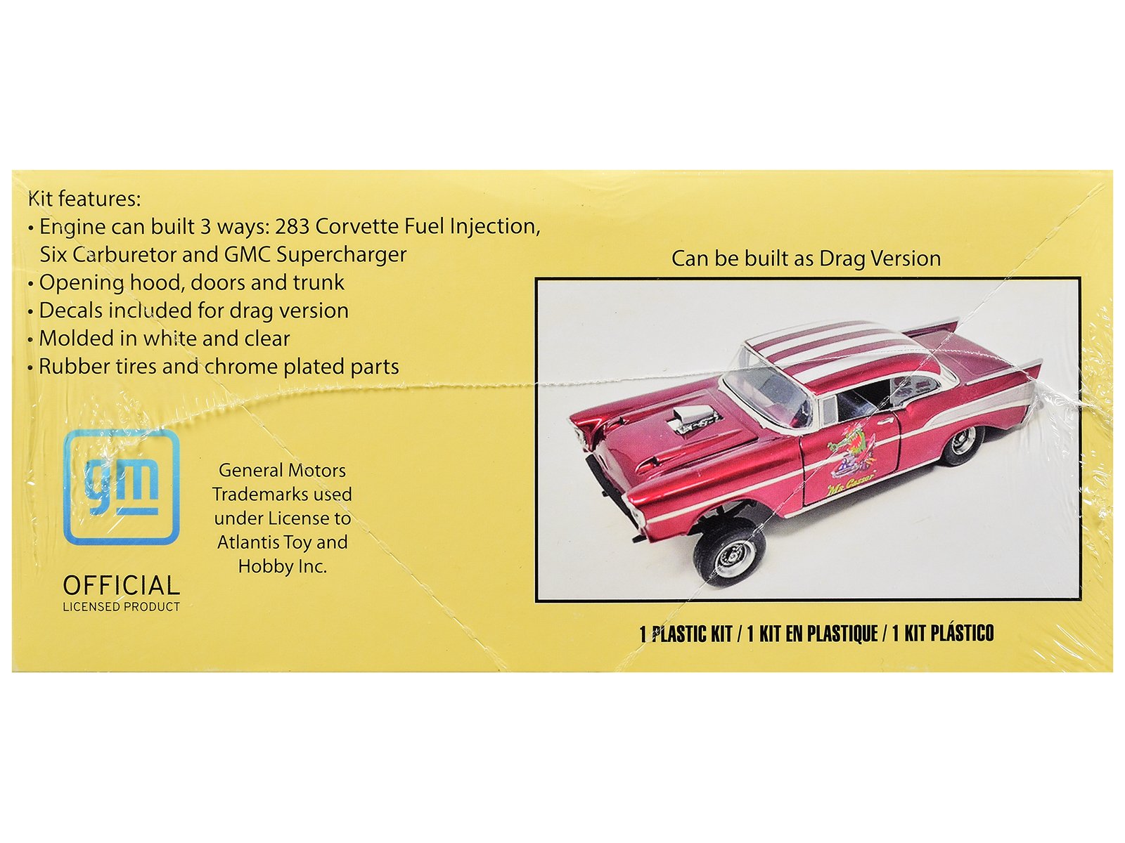 Skill 3 Model Kit 1957 Chevrolet Bel Air Hardtop 1/25 Scale Model by Atlantis view 3