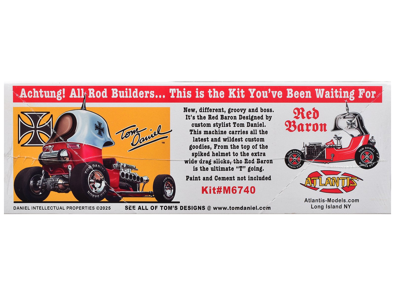 Skill 2 Model Kit Tom Daniel's Red Baron Show Rod 1/24 Scale Model by Atlantis view 3