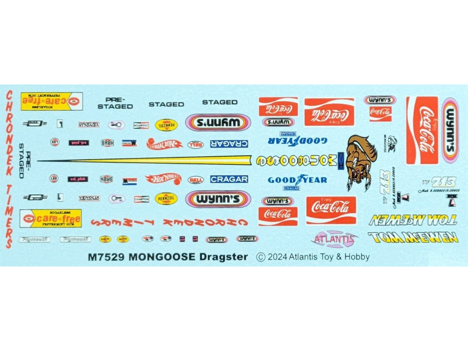 Skill 2 Model Kit Tom McEwen's "Mongoose" Rear Engine Dragster 1/24 Scale Model by Atlantis view 4