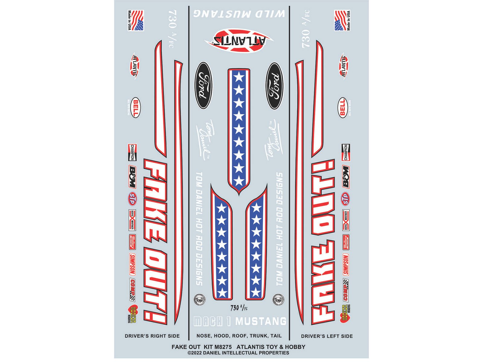Model Kit Tom Daniel's "FAKE OUT!" Classic Funny Car (Snap-to-Build) 1/32 Scale Model by Atlantis view 4